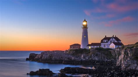 Portland Head Lighthouse, Cape Elizabeth, Maine. [Desktop wallpaper ...