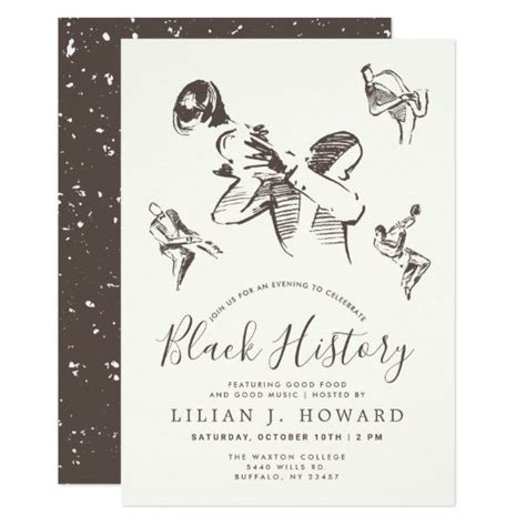 Black History Month | Jazz Themed Invitation | Zazzle.com