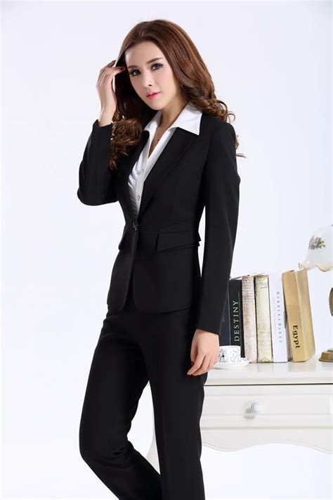 women's trouser suit 2015 new fashion business pantsuit office ladies work wear designer pants ...