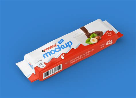 Free Chocolate Bar Wrapper Packaging Mockup PSD - Good Mockups