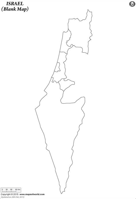 Blank Map of Israel | Israel Outline Map | Map, Israel, Outline