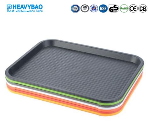 Heavybao Different Color Non-Slip Plastic Fast Food Serving Trays for Restaurant - Fast Food ...