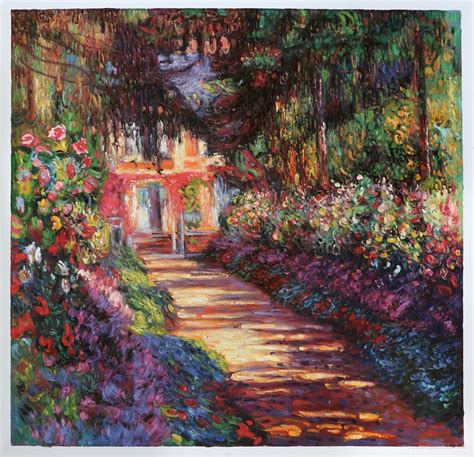 Pathway in Monet's Garden at Giverny - Claude Monet Paintings