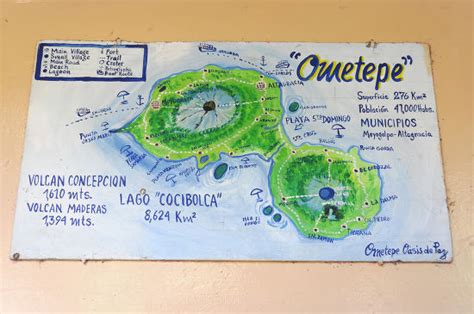 Map Plan Overview Ometepe Ometepe Island Editorial Stock Photo - Stock ...