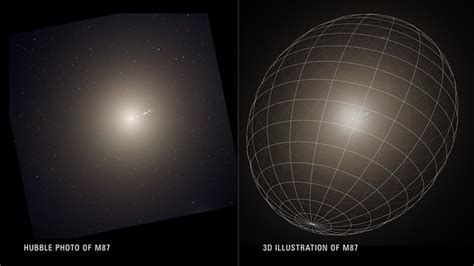 Viewing Elliptical Galaxy M87 In 3D Helps Determine Black Hole Mass At Its Core - SpaceRef