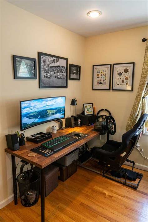 2019 Desk/PC/Sim Racing Setup - battlestations post | Arredamento studio in casa, Arredamento ...