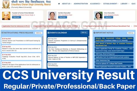 CCS University Result 2024 [रिजल्ट लिंक] BA, BSc, BCom Regular/Private/Back