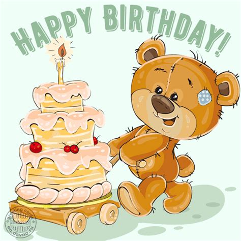 Teddy Bear Happy Birthday Gif Free Transparent PNG Clipart Images Download | peacecommission ...