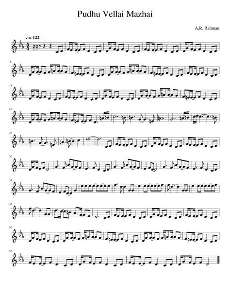 Pudhu Vellai Mazhai Sheet music for Violin (Solo) | Musescore.com