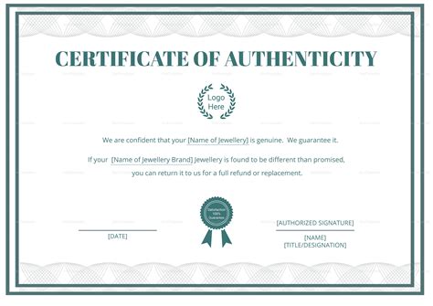 Authenticity Certificate Template - Get Free Templates