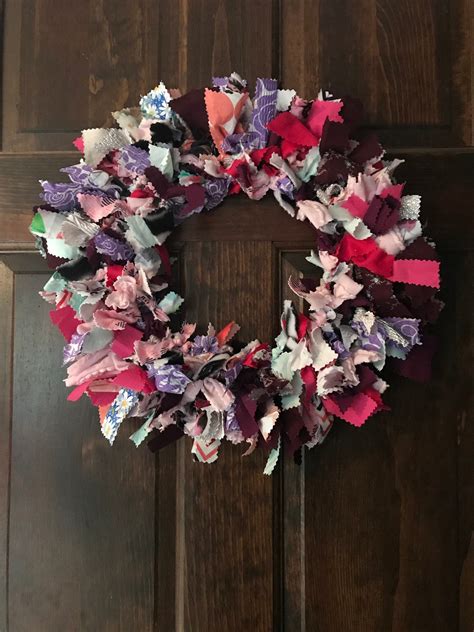 Fabric Scrap Wreath | Etsy | Fabric scraps, Wreaths, Wreath forms