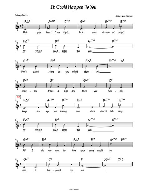 It Could Happen to You (Lead sheet with lyrics ) Sheet music for Piano (Solo) | Musescore.com