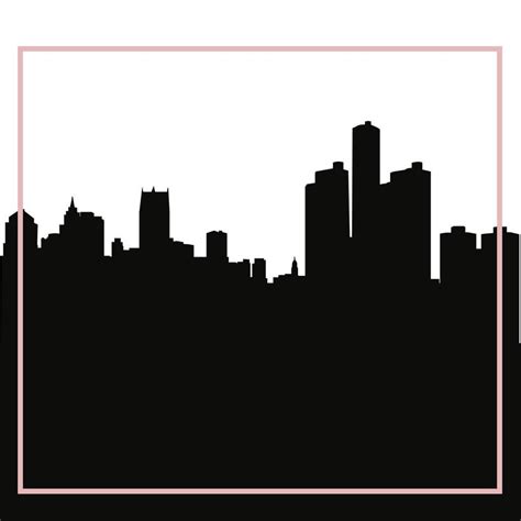 Detroit Skyline Silhouette at GetDrawings | Free download