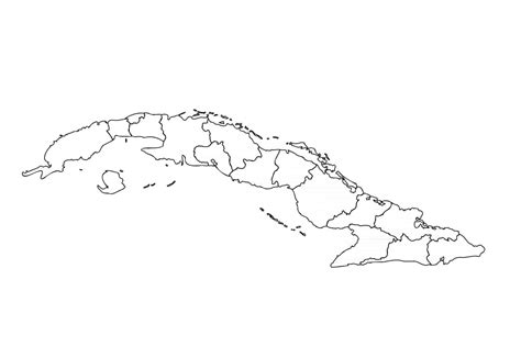 doodle mapa de cuba con estados 2549185 Vector en Vecteezy