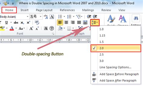 How to double space in microsoft word 2010 - helpjza