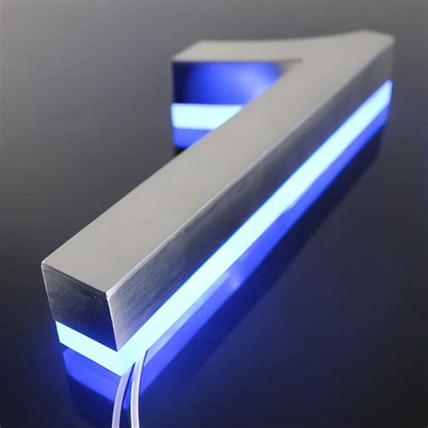 Minimalist & Modern House Numbers LED Light Backlit Mod - Etsy