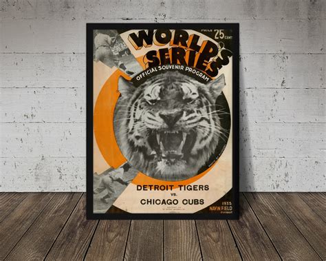 1935 DETROIT TIGERS Print Vintage Baseball Poster Retro - Etsy