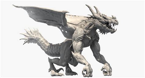 dragon 3d model | 3d model, Dragon, Fantasy