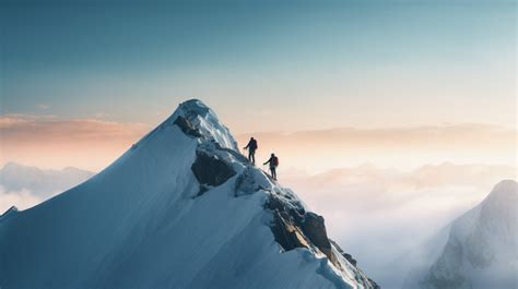 Modern Climber Atmospheric Fashion Creative Background, High Mountain ...