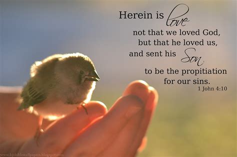 KJV Bible Wallpapers: Here is Love - 1 John 4:10