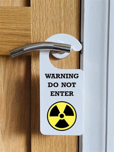 Warning Do Not Enter Funny Hanging Door Sign. Bedroom Sign. - Etsy ...