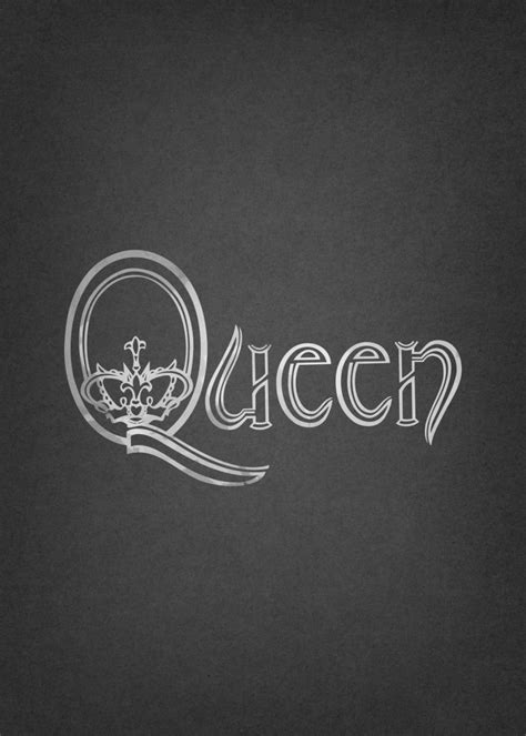 Queen Logo Text Art Poster Print | metal posters - Displate | Queen ...