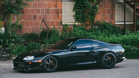 Images Toyota supra JDM side Black Side automobile 3840x2160