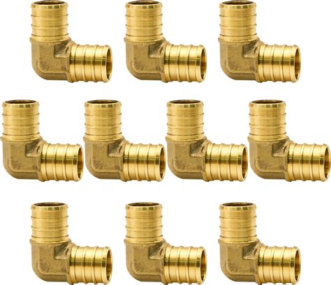 Amazon.com: 10 Pack PEX Fittings, 3/4" PEX Fittings, PEX Elbow Fittings, Brass PEX Fittings for ...