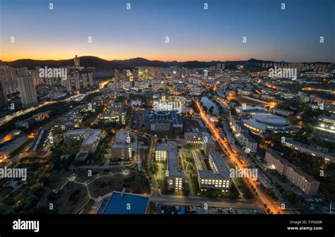 Panorama of Dalian Maritime University Stock Photo - Alamy