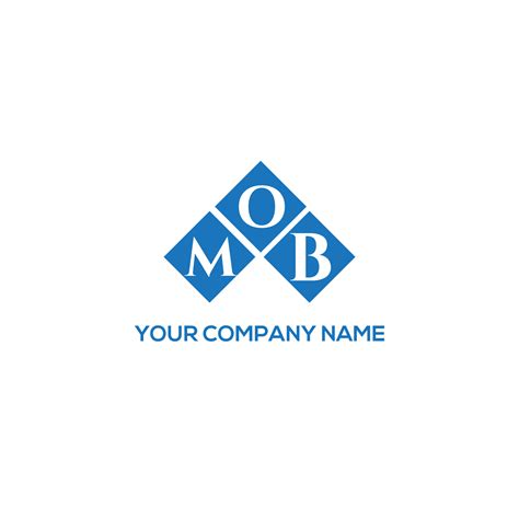 MOB letter logo design on WHITE background. MOB creative initials letter logo concept. MOB ...