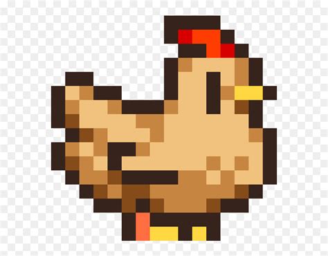 Stardew Valley Chicken Pixel Art, HD Png Download - vhv