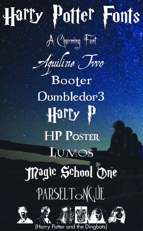 Free Harry Potter Fonts | More Than Thursdays | Harry potter font, Harry potter, Cricut fonts