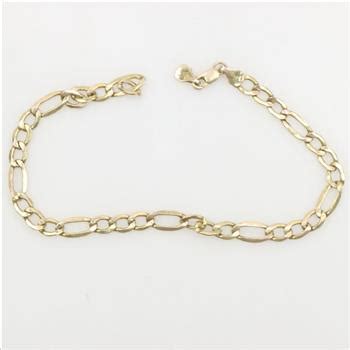 10kt Gold Figaro Chain Bracelet | Property Room