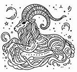 Capricorn coloring Pages  ColoringLib sketch template