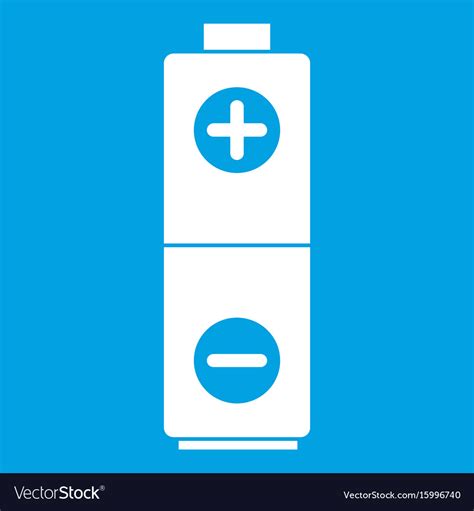 Battery icon white Royalty Free Vector Image - VectorStock