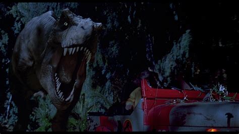 Image - Jurassic park t rex chasing jeep.png - Dinopedia - the free ...