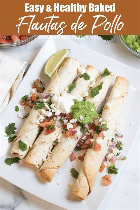 Baked Flautas de Pollo - Served From Scratch