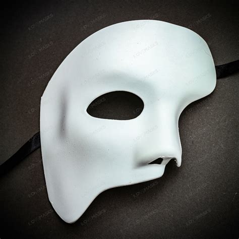 Phantom of The Opera DIY Half Face Venetian Party Mask Nose White Unpainted | Phantom mask, Mask ...