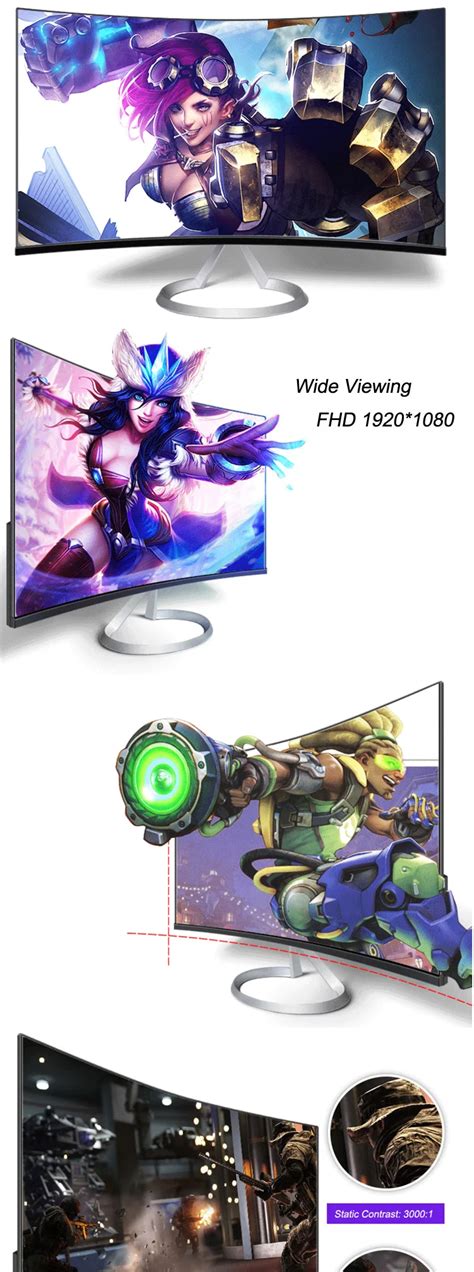 Curved Screen Gaming Computer Monitor 24 Inch Led Monitor - Buy 23 Inch Led Computer Monitor,24 ...