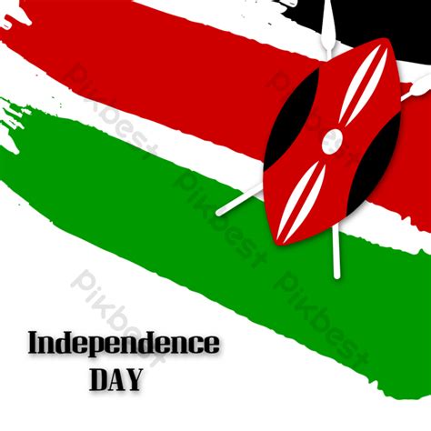 Kenya Brush Flag Independence Day PNG Images | AI Free Download - Pikbest