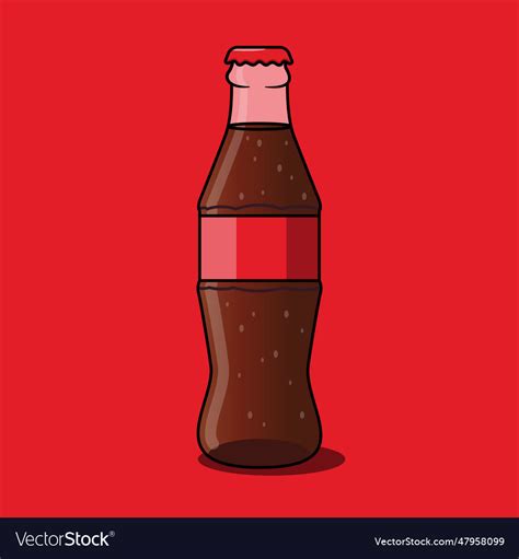 Bottle of coke Royalty Free Vector Image - VectorStock