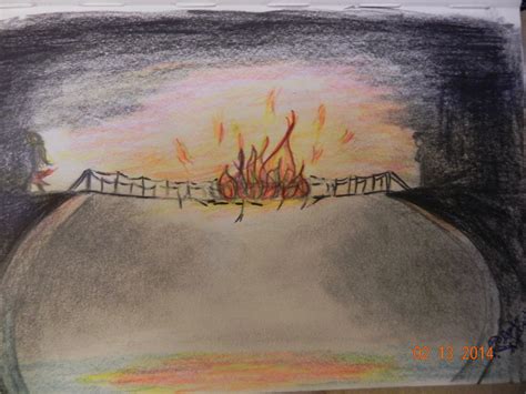 Burning Bridges, Drawing/illustration for sale by GOTMuses - Foundmyself