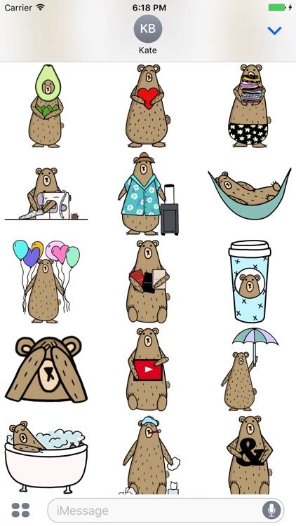 Grumpy Bear Stickers by Michael Briscoe