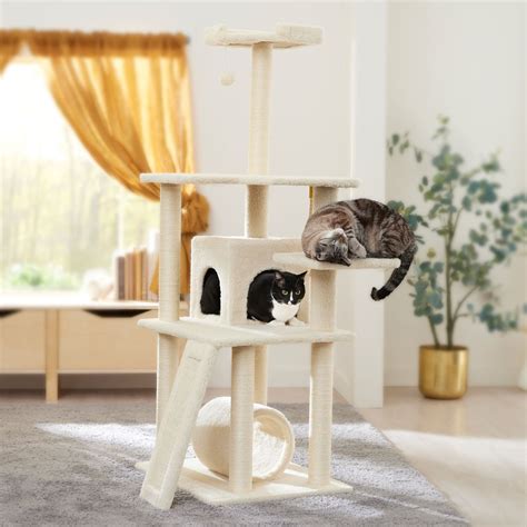 Frisco 62-in Cat Tree, Cream - Chewy.com