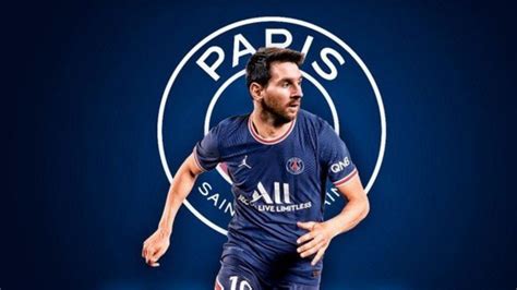 Lionel Messi In Blue PSG Logo Background Wearing Blue Sports Dress HD ...