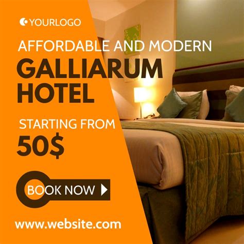 modern simple generic hotel advertisement Template | PosterMyWall