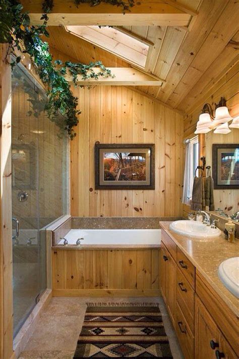 The bathroom ️ | Log homes, Log home decorating, Log home bathrooms