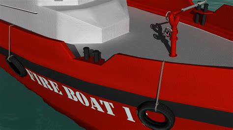 Fire Boat - 3D Model by Buncic