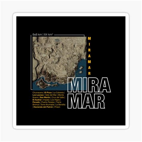 "Miramar Map" Sticker for Sale by Dzulhan | Redbubble