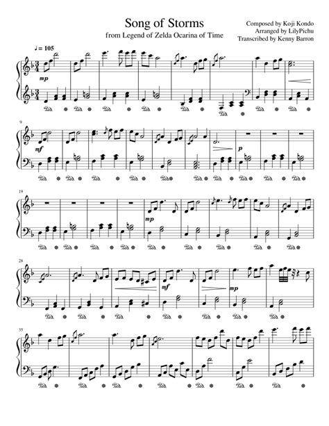 Song of Storms Sheet music for Piano (Solo) | Musescore.com